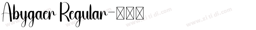 Abygaer Regular字体转换